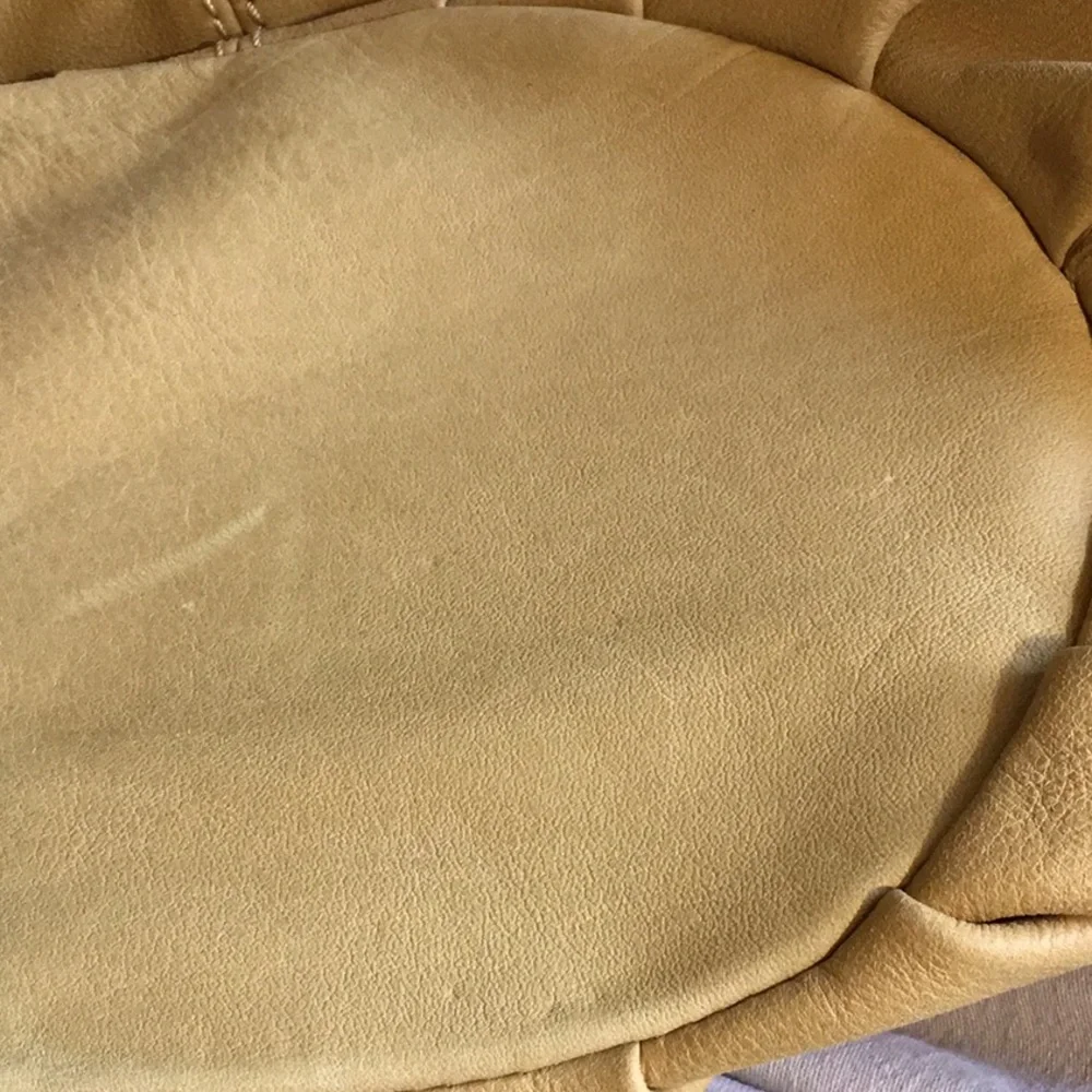Coldwater Creek Buff Yellow Leather Hobo Bag